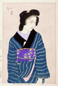  Jacoulet Arte - el retrato de okoi 1935 Paul Jacoulet japonés